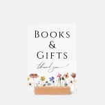 Panneau Livres et cadeaux Baby showers fleurs sauv<br><div class="desc">Ce porte-baby showers fleur sauvage est parfait pour votre baby shower d'été simple et fantaisiste en arc-en-ciel. Les fleurs aux couleurs rose, jaune, orange et or, qui donnent à ce produit l'impression d'un élégant jardin vintage minimaliste de printemps hippie. Le design moderne est artistique et délicat, représentant une prairie terrestre...</div>