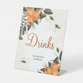 Panneau Lys & Orange Floral Douche Boissons (Recto)