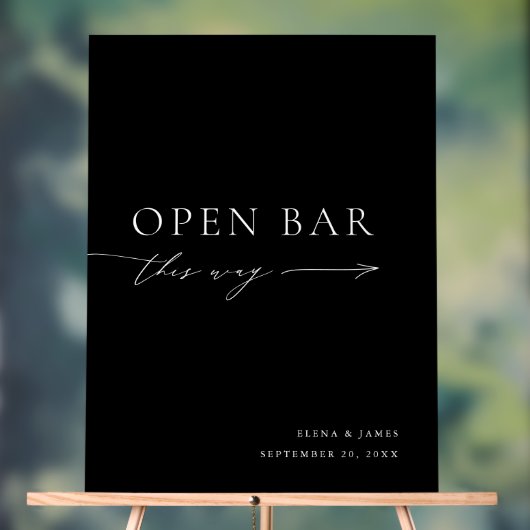 Panneau Mariage Acrylique noir et blanc (Neutre)