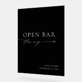 Panneau Mariage Acrylique noir et blanc (Angle)