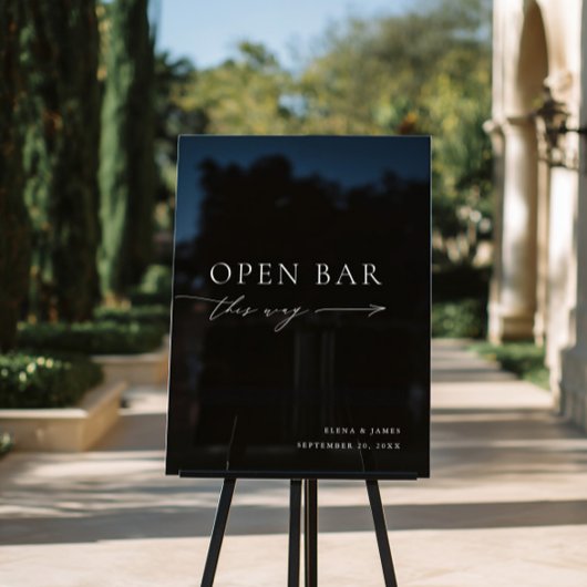 Panneau Mariage Acrylique noir et blanc