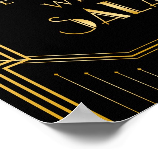 Panneau Mariage alcool | Gatsby Art Déco (Coin)