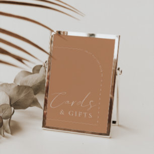 Panneau Mariage Arch Modern Rust Cartes & Cadeaux