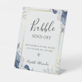 Panneau Mariage bleu Dusty Gold Floral (Recto)