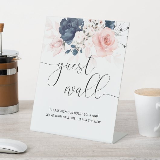 Panneau Mariage bleu marine et rose vif (In SItu)