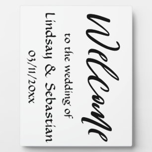 Panneau mariage de bienvenue Plaque de table avec 