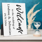 Panneau mariage de bienvenue Plaque de table avec (Côté)