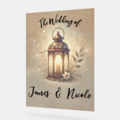 Panneau Mariage de bronze brillant (Angle)