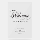 Panneau Mariage de calligraphie de bienvenue éléga (Recto)