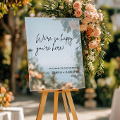 Panneau Mariage de calligraphie de bienvenue éléga