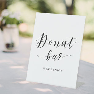 Panneau Mariage de calligraphie moderne Donut Bar