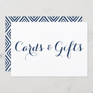 Panneau Mariage de cartes et cadeaux Marine Modern
