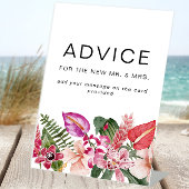 Panneau Mariage de conseil floral tropical