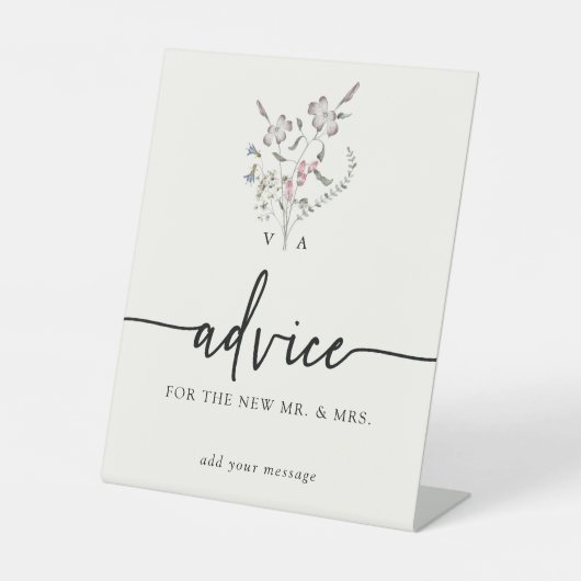 Panneau Mariage de conseils élégants (Recto)