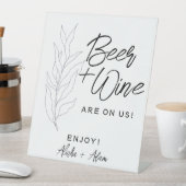 Panneau mariage de la bière et de la barre des vin (In SItu)