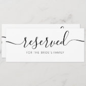 Panneau Mariage de la carte réservée à accrochage  (Devant / Derrière)