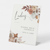 Panneau Mariage de salle de bain Cream Boho Ladies (Recto)