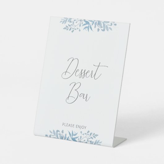 Panneau Mariage Dessert Bar Eucalyptus Bleu (Recto)