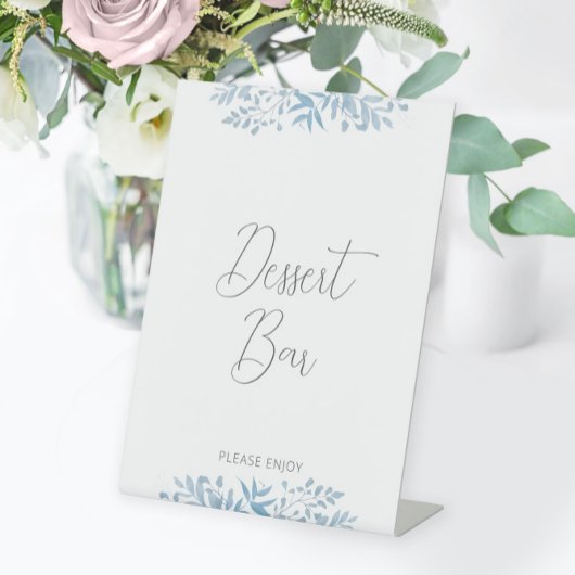 Panneau Mariage Dessert Bar Eucalyptus Bleu