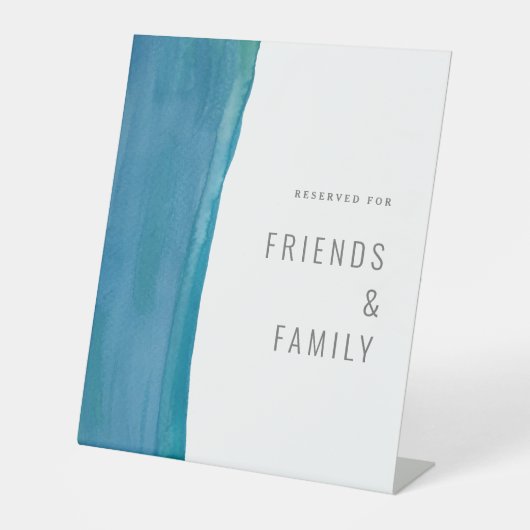 Panneau mariage d'onde couleur bleu gras (Recto)