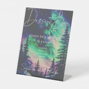 Panneau Mariage du bar-dessert Northern Lights