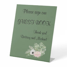 Panneau mariage du livre d'hôtes