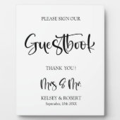 Panneau Mariage du livre d'or Plaque tabletop (Devant)