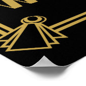 Panneau mariage du plan de siège Art déco (Coin)