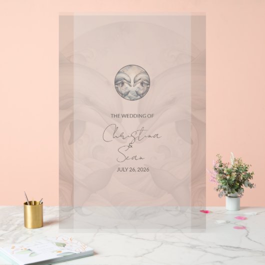 Panneau Mariage du thème Dauphin personnalisé (Mariage)