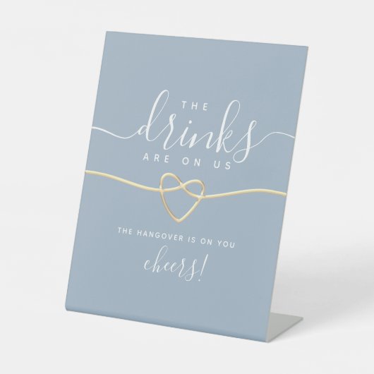 Panneau Mariage Dusty Blue Funny Open Bar (Recto)