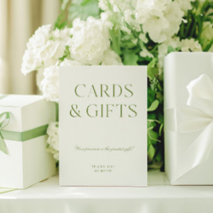 Panneau Mariage élégant Sage Green Cartes & Cadeau