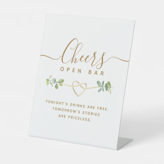 Panneau Mariage Eucalyptus Open Bar (Recto)