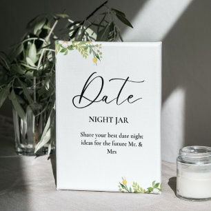 Panneau mariage Fête des mariées Citrus Citron Aqu