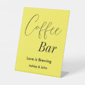 Panneau Mariage jaune de la barre de café (Recto)