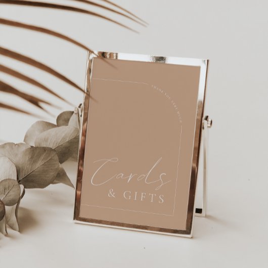 Panneau Mariage minimaliste Arch Cartes et Cadeaux