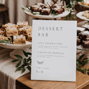 Panneau Mariage minimaliste Élégant du menu Desser