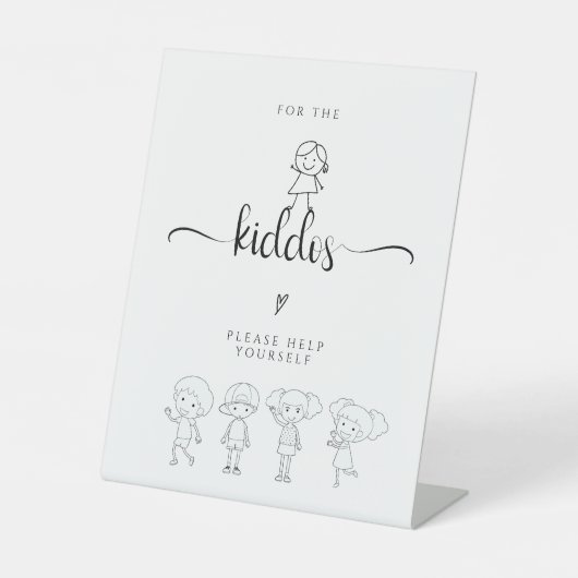 Panneau Mariage minimaliste moderne Kiddos Table (Recto)