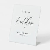 Panneau Mariage minimaliste moderne Kiddos Table (Recto)