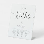 Panneau Mariage minimaliste moderne Kiddos Table (Recto)