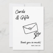 Panneau Mariage minimaliste Whimsical pour cartes  (Devant)