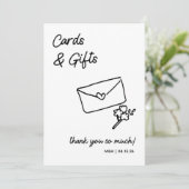 Panneau Mariage minimaliste Whimsical pour cartes  (Debout devant)
