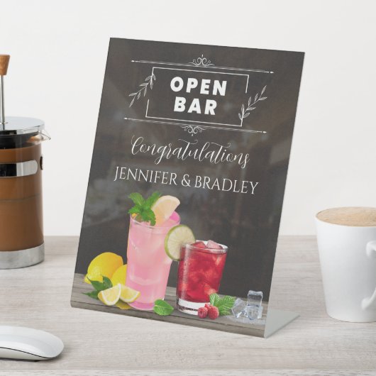 Panneau Mariage Open Bar moderne (In SItu)