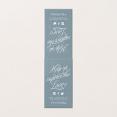 Panneau Mariage personnalisé Dusty Blue (Outside Unfolded)