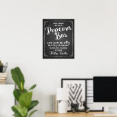 Panneau mariage Popcorn Bar élégant tableau noir (Bureau à domicile)