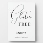 Panneau Mariage sans gluten Plaque de table (Devant)