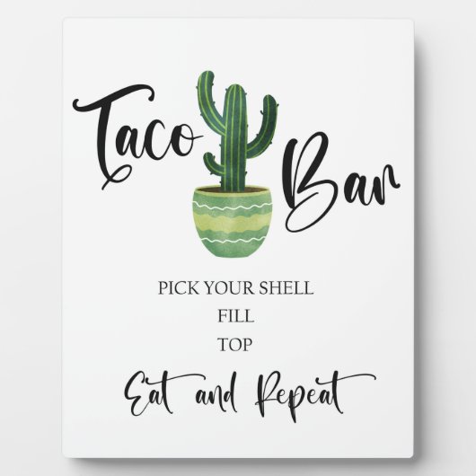 Panneau Mariage Taco bar Tabletop Plaque (Devant)