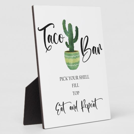 Panneau Mariage Taco bar Tabletop Plaque (Côté)