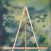 Panneau Mariage vert acrylique - Mariage chronolog (Neutre)