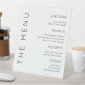 Panneau Menu moderne MariageMenu, Panneau Menu noi (In SItu)