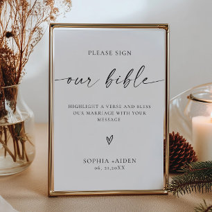 Panneau moderne pour notre livre d'or de mariage a